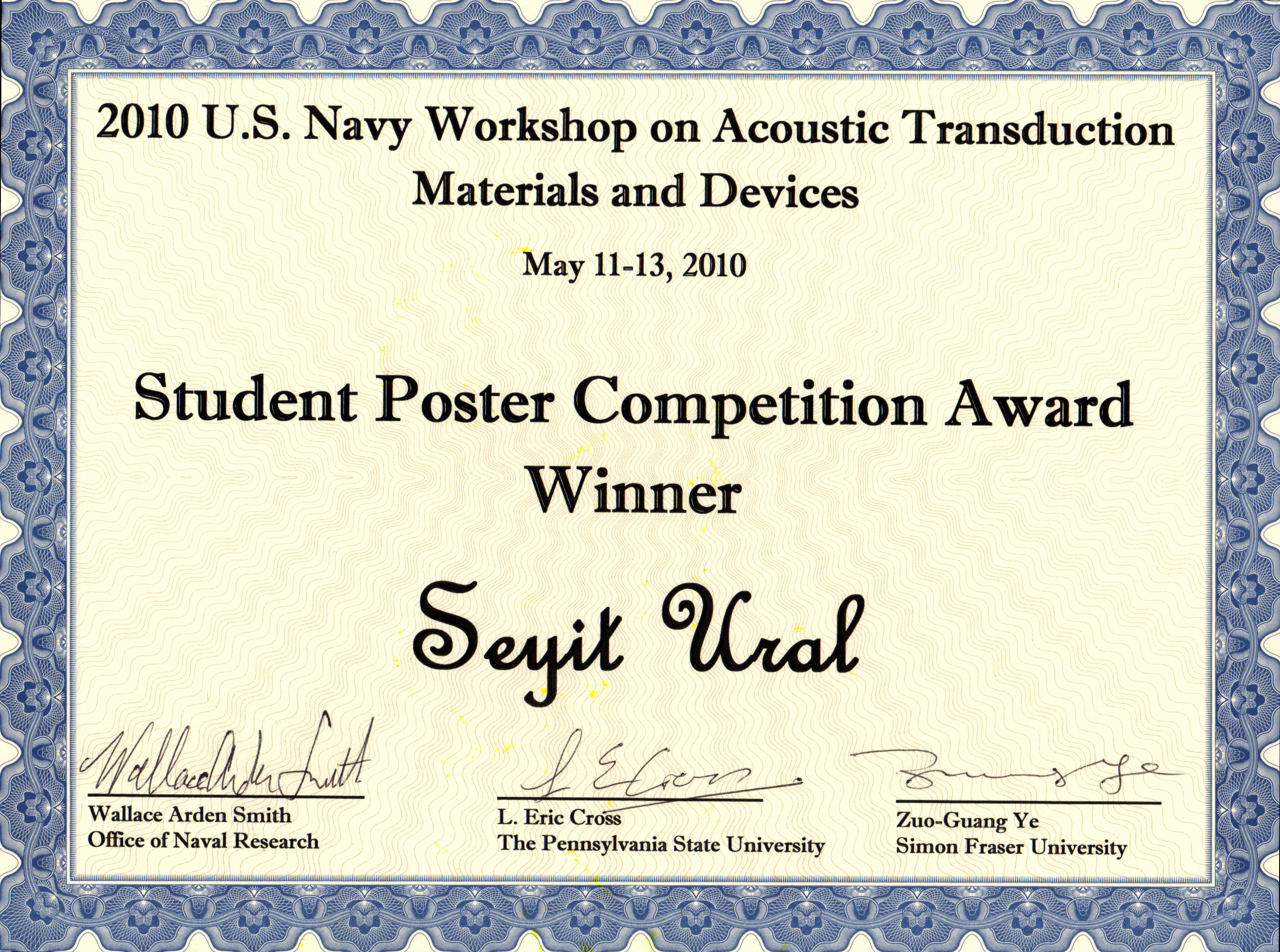 Award Certificate