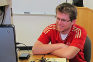 Undergraduate student working in EE300