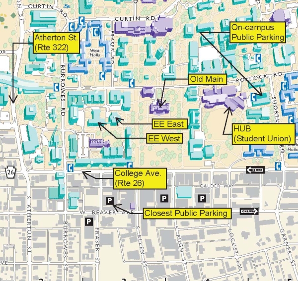 map of Penn State campus